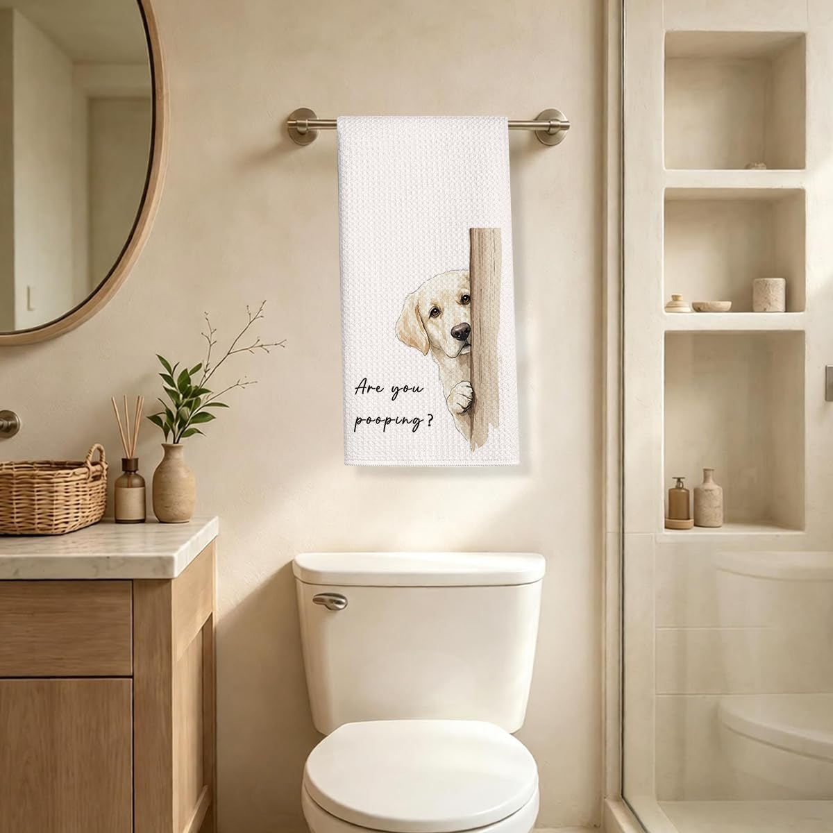 Funny Labrador Towels Decor for Bathroom Hostess Gifts for Women Set of 2 image 3