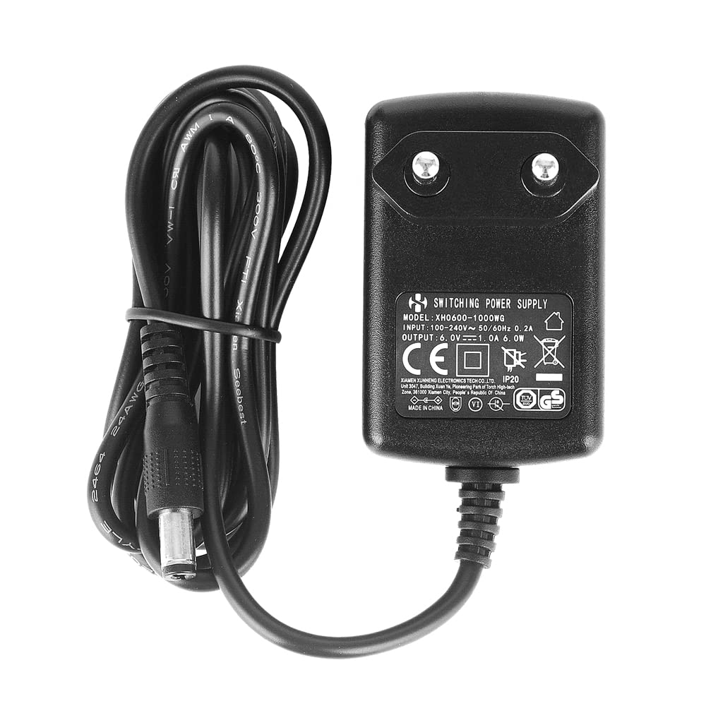 Adattatore di alimentazione AC a DC 6V 2A, spina 5,5mm x 2,1mm, con spina 3,5mm x 1,35mm - 4,0mm x 1,7mm
