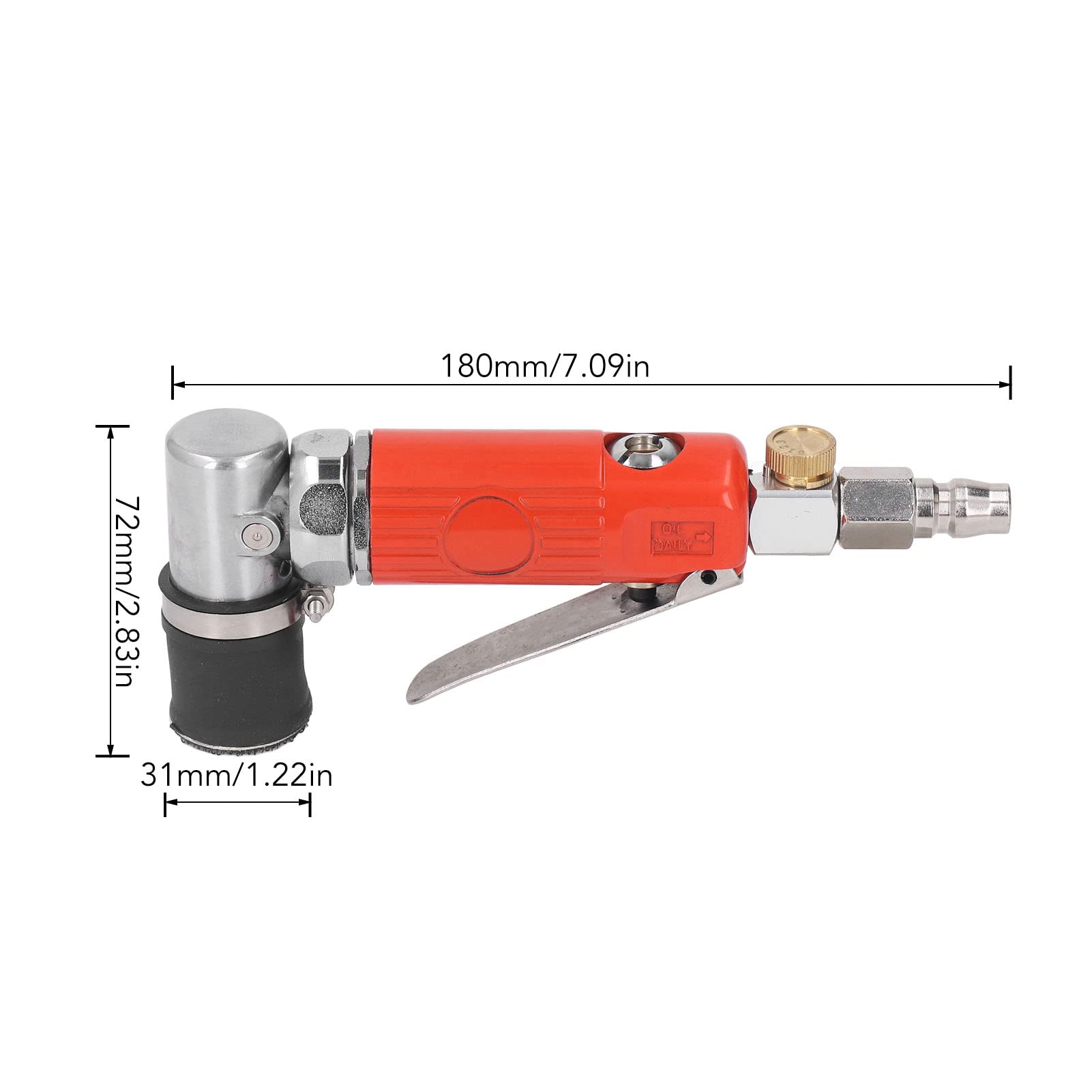 Ejoyous Pneumatyczna Szlifierka Kątowa Pneumatyczna Szlifierka Kątowa ze Stali Stopowej 8500 Obr./min 1 4 Wloty Niski Poziom Wibracji Ergonomiczny Uchwyt do Usuwania Rdzy z Metalu Gratowanie Drewna