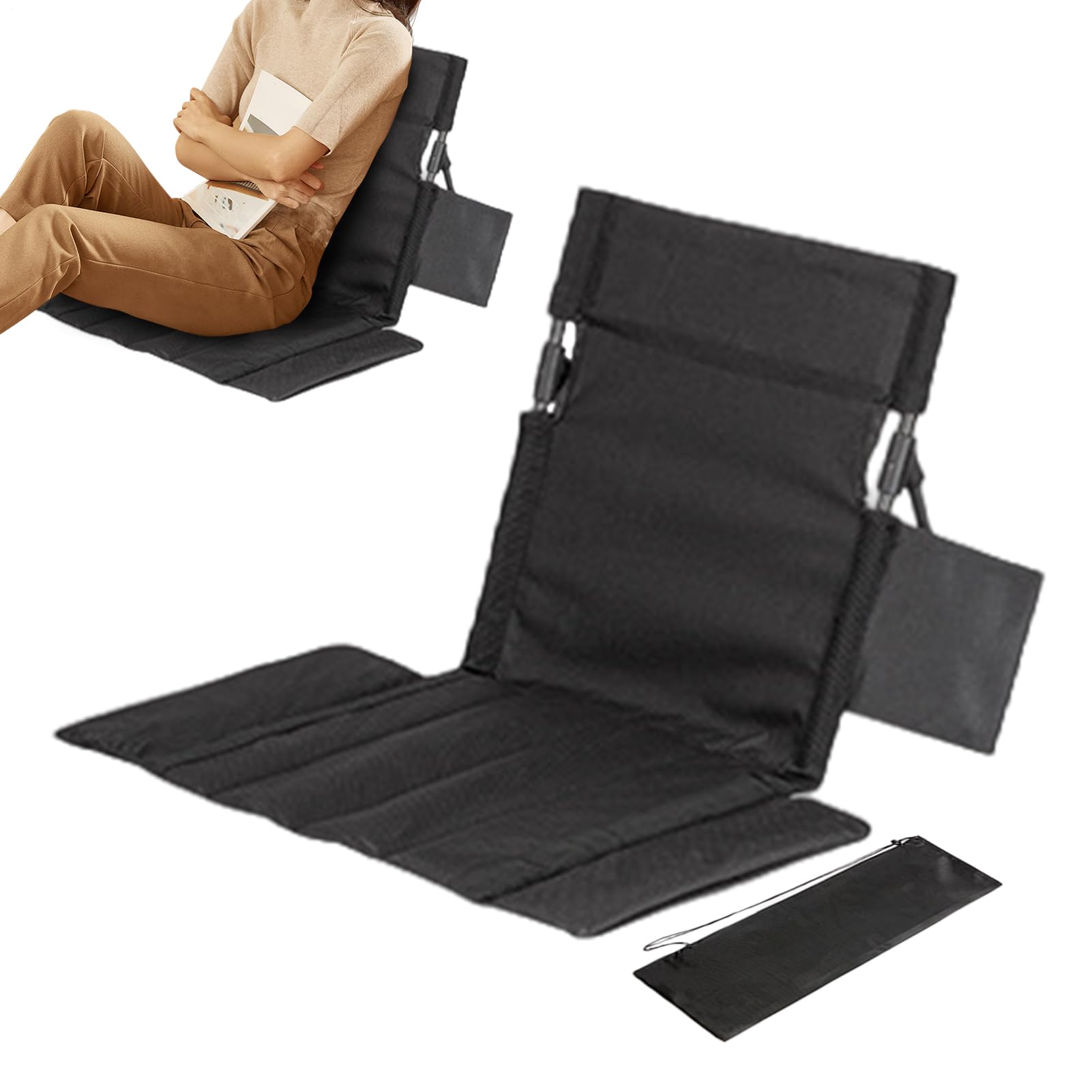 Chaise de Sol Pliable pour Soulager le Mal de Dos en Camping et Sorties Nature