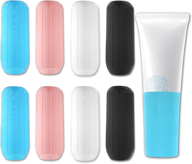 Ulbemoll 8 Pack Elastic Sleeves for Leak Proofing, Silicone Travel Accessories Travel Size Toiletries Necessities for Women Reusable Toiletry Covers for Standard and Travel Sized Toiletries