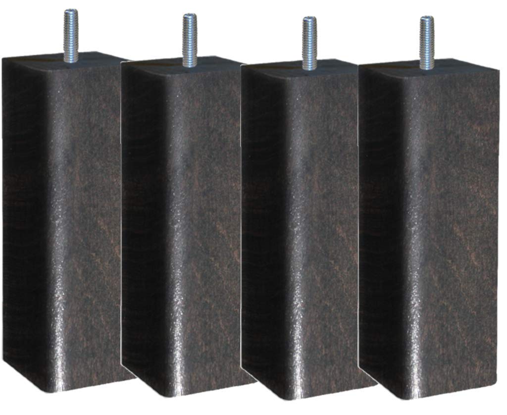 Margot - Douceur SCANDINAVE Square Wood Base 4 Feet 5 x 5 x 18 cm, Wood, Chêne grisé, 5 x 5 x 18 cm