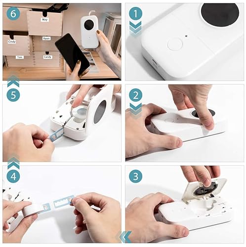 Phomemo D30 Label Maker Tape Cable Wire Label Tape, Black Print On White Sticker, 12.5Mm X 74Mm+35Mm (3/8" X2 7/8"+1 3/8) Self-Adhesive Thermal Label Tape, 65 Tapes/Roll, 3-Roll #TOP7