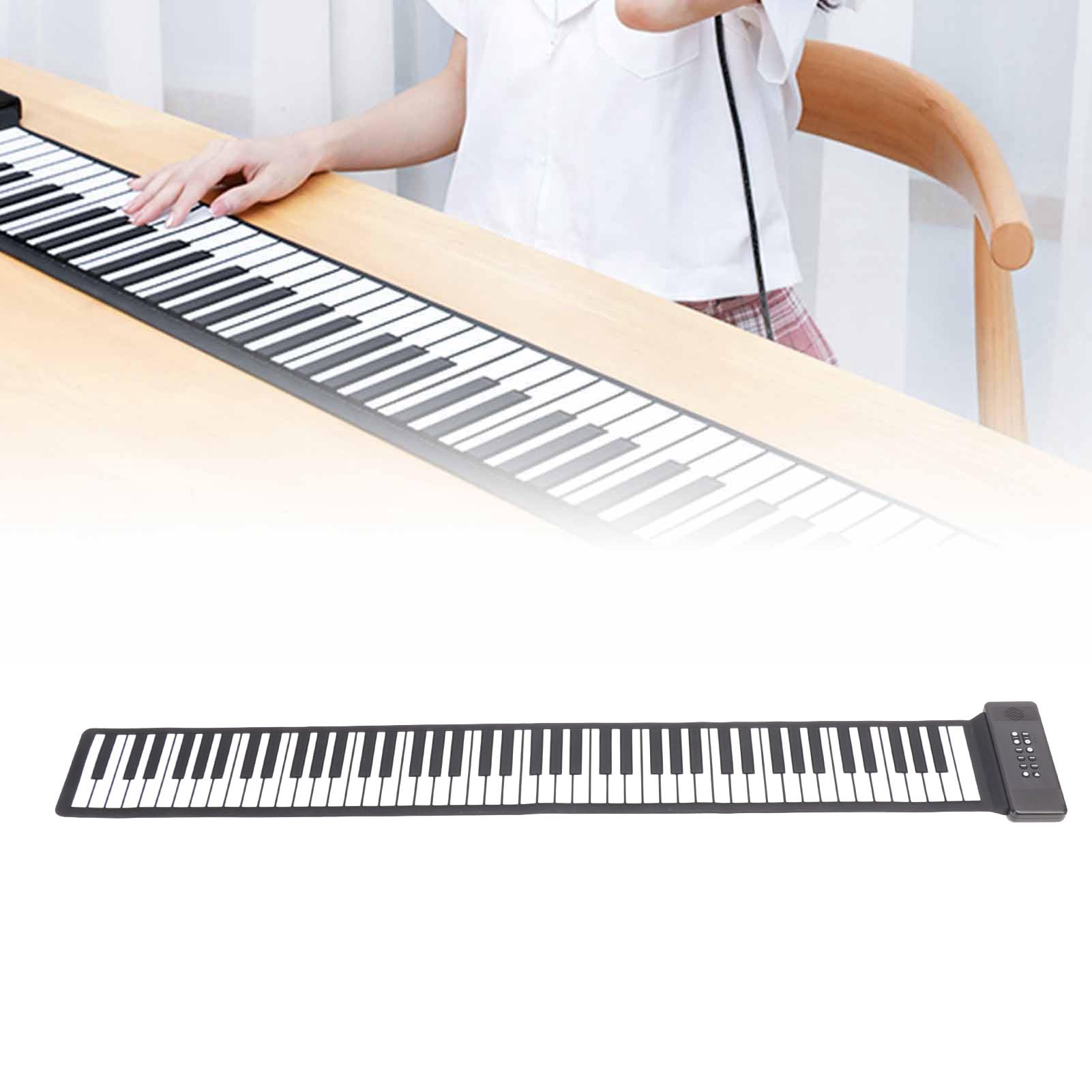 88 Klawiszy Składane Pianino 128 Tonów Składane Składane Pianino Zwijane Przenośne Pianino Podróżne Pianino Ręczne Instrument Edukacyjny