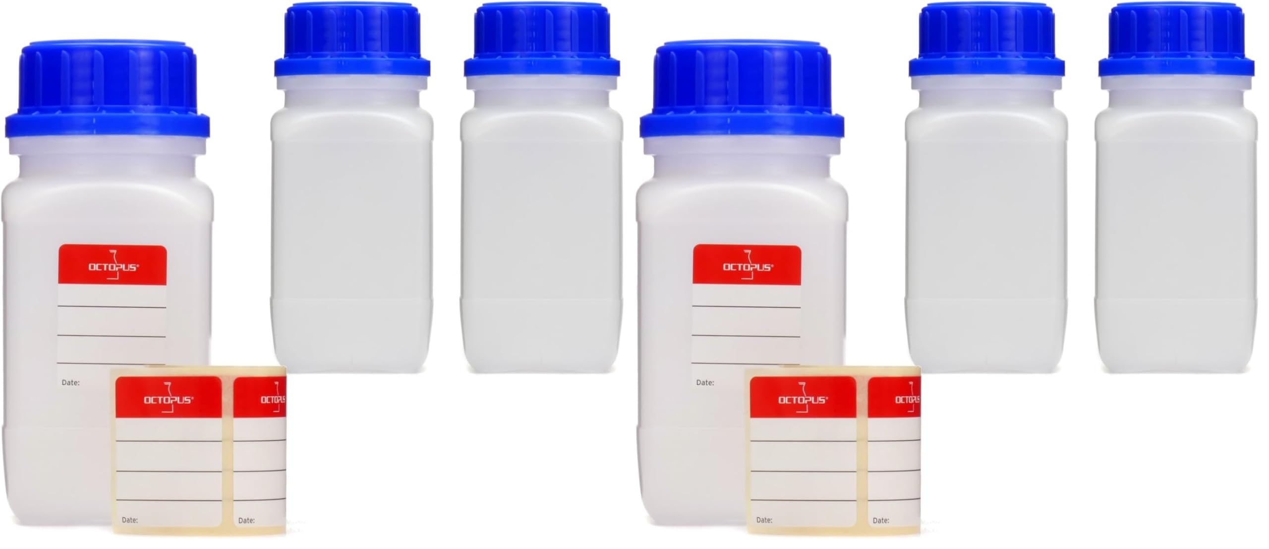 Octopus 3x 250 ml Weithalsflaschen mit Schraubverschluß, Chemiekalienflasche, Laborflasche (Packung mit 2)