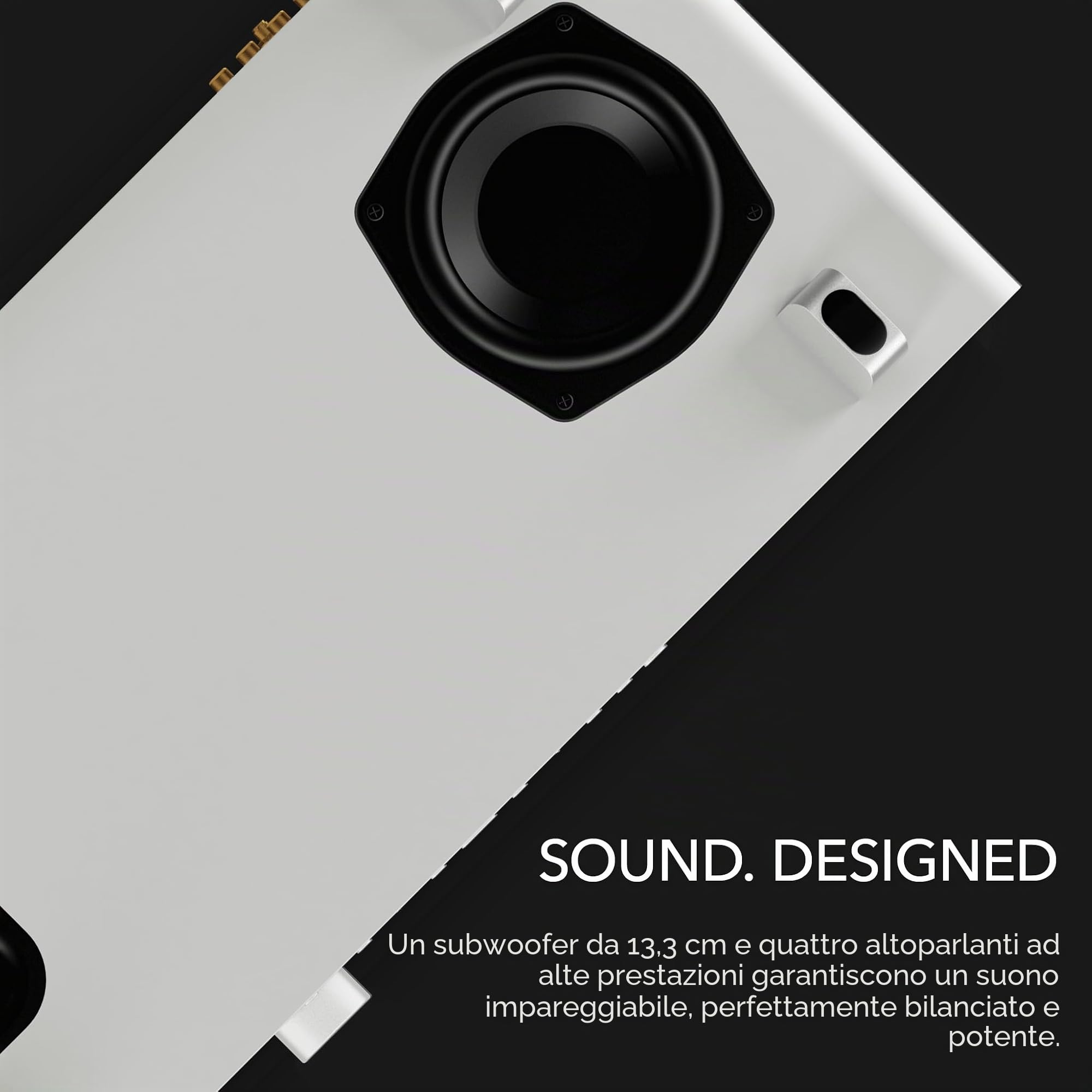 sonoro Meister Stück (Gen.2) Impianto compatto con lettore CD, Bluetooth e radio Internet (Airplay, Chromecast, Spotify, Tidal, FM, DAB+, USB), bianco opaco