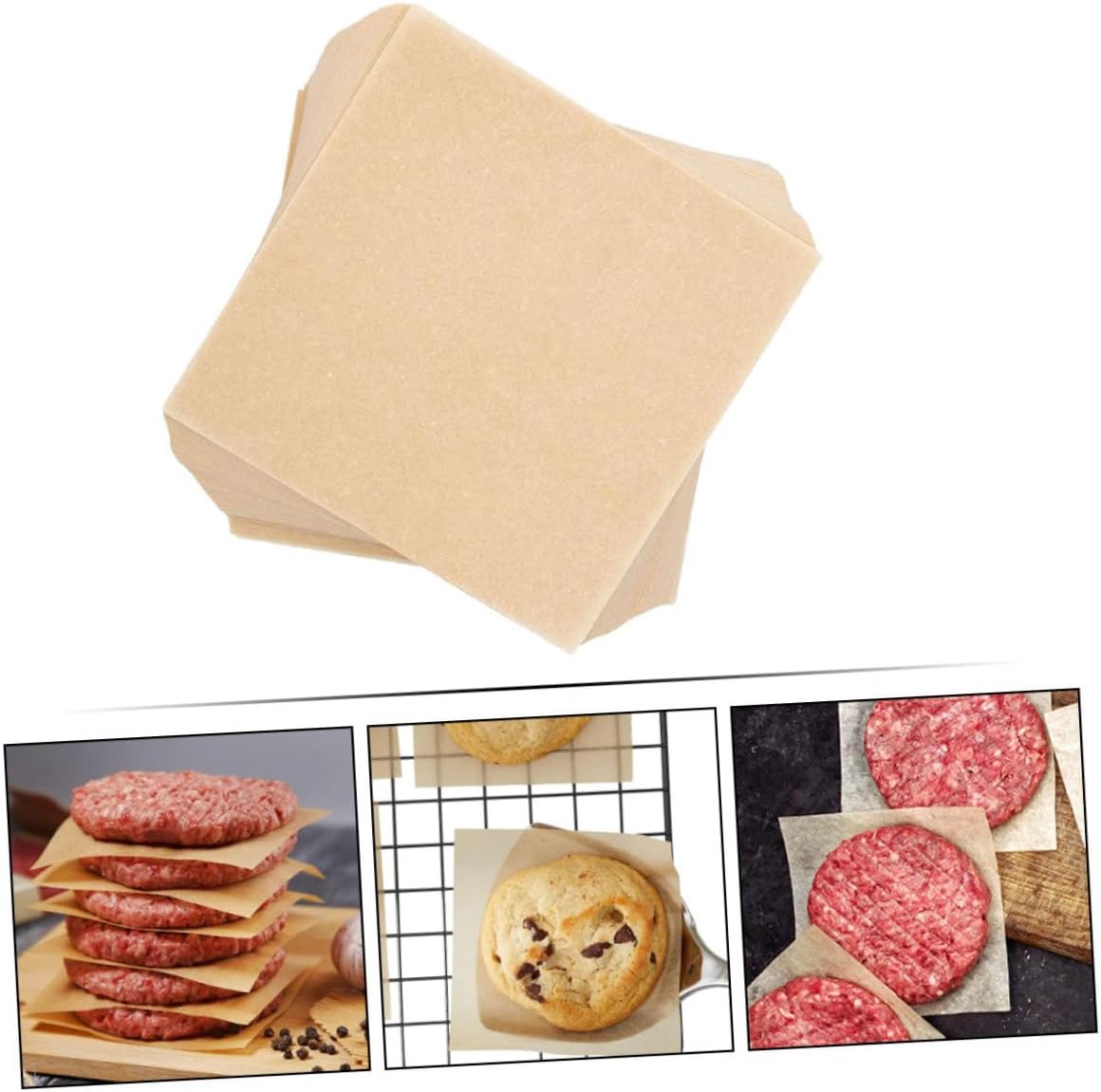 500pcs Nonstick Hamburger Patty Paper Sheets for Burger -safe Parchment for Easy Patty Separation and Frying