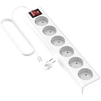 Garza 420021 power-base multipla Basic di 6 prese Schuko, cavo 1.5 mm x 3 m
