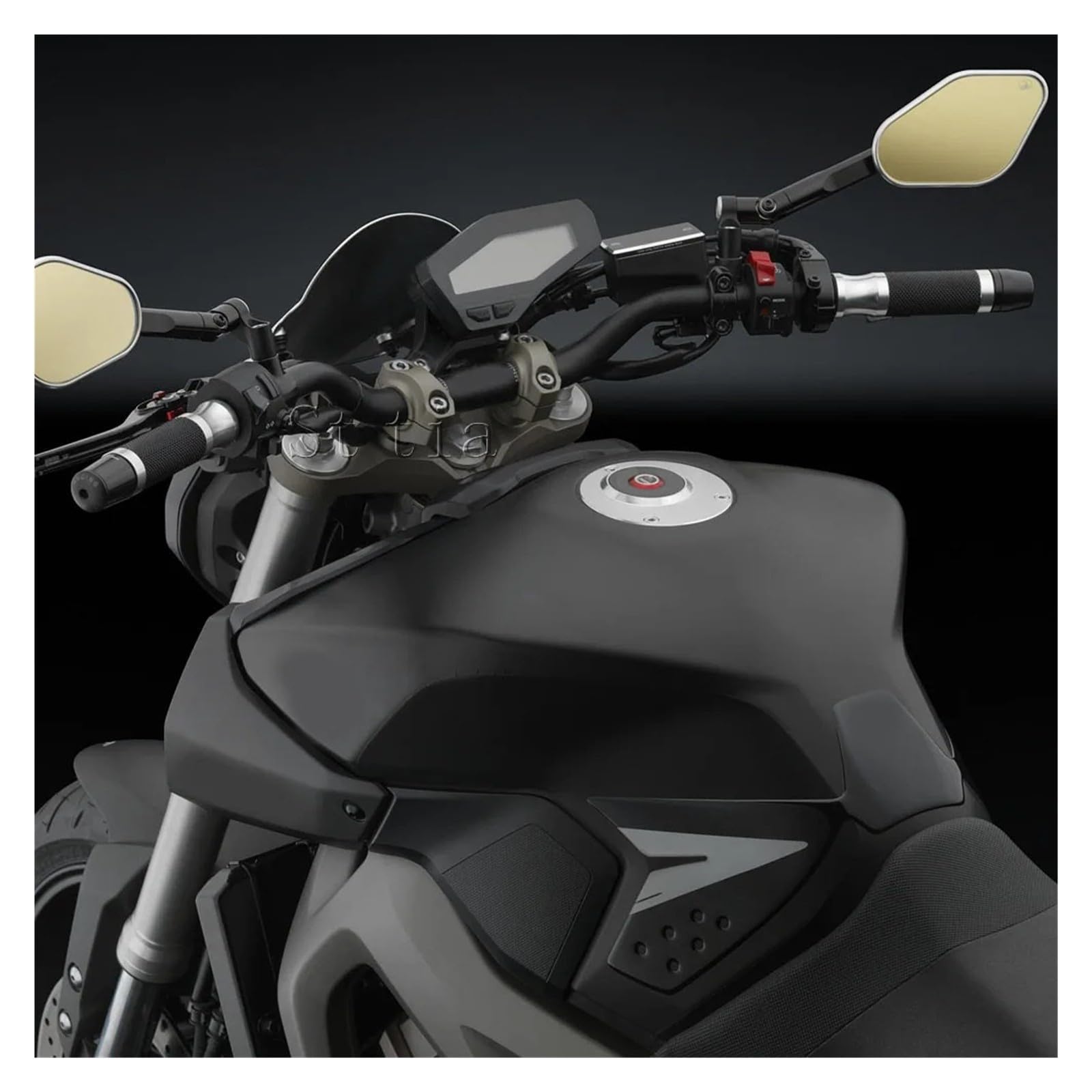 Nowy MT-09 czapka motocyklowa korki wlewu paliwa gazowego pokrywa pasuje do Yamaha MT 09 TRACER 2013-2017 MT09 korek wlewu paliwa Śruba(Black-Red)