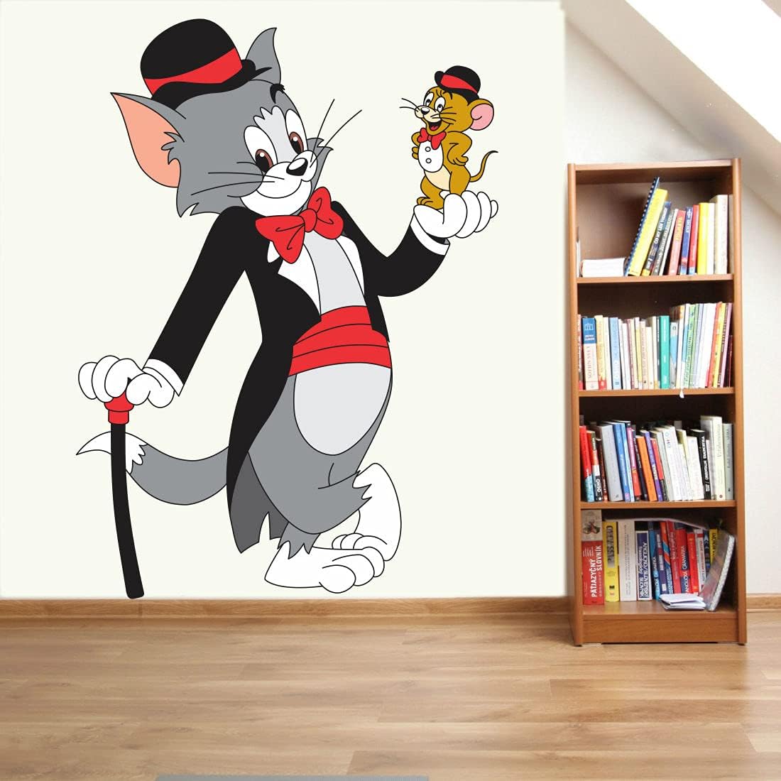Decals Creation JokerTom and Smily Jerry Wall Sticker for Kids Room, Bedroom (Multicolor, Size - 75Cm X 55Cm) (B0CBX7J3J9) Amazon Price History, Amazon Price Tracker