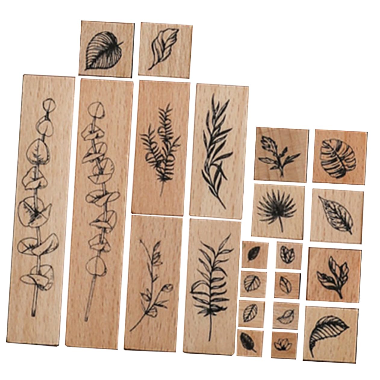 Veemoon 4 Set Timbri Legno per Scrapbooking Motivi Decorativi per Creazioni Fai da Tper Biglietti