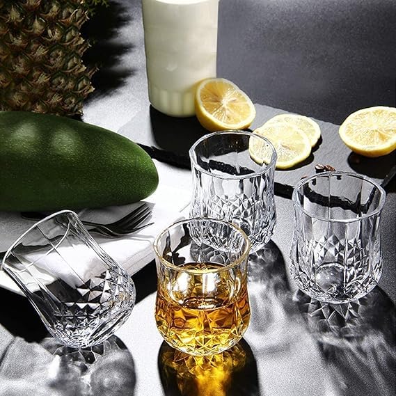 Image of bellemax Classy Shot Glass for Espressos, Spirits & Liquors,Whiskey, Vodka Shot, Tequila Shot, Wine Tasting, Cocktail Pour, Bar Accessory & Home Decor Parties Glasses Set of 6 (BR-01)