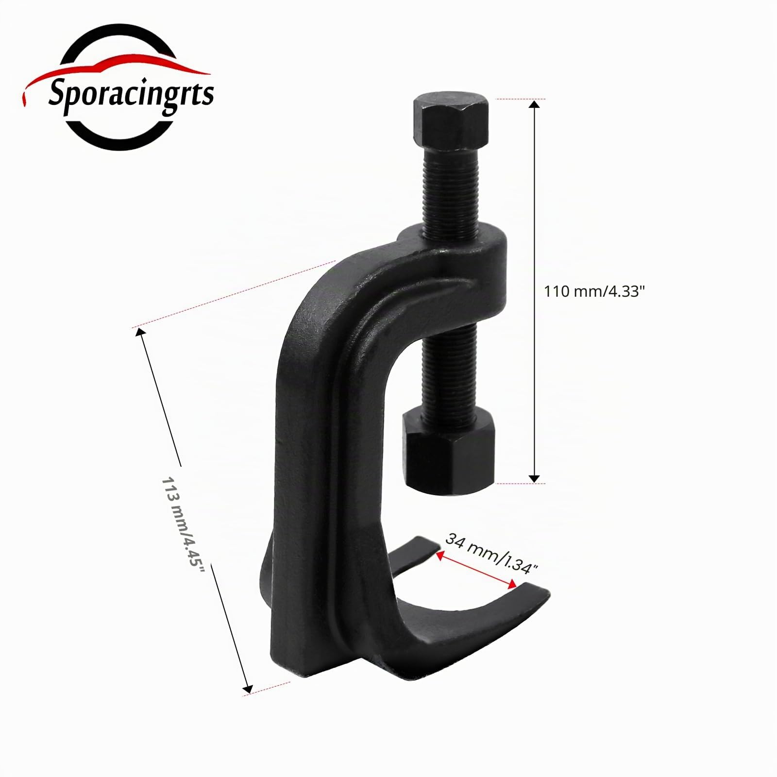 Sporacingrts 25112 Separador de rótula, herramienta de extracción de rótula, extractor de rótulas ajustable que se extiende hasta 2 3/8 pulgadas para coches, camiones y SUV