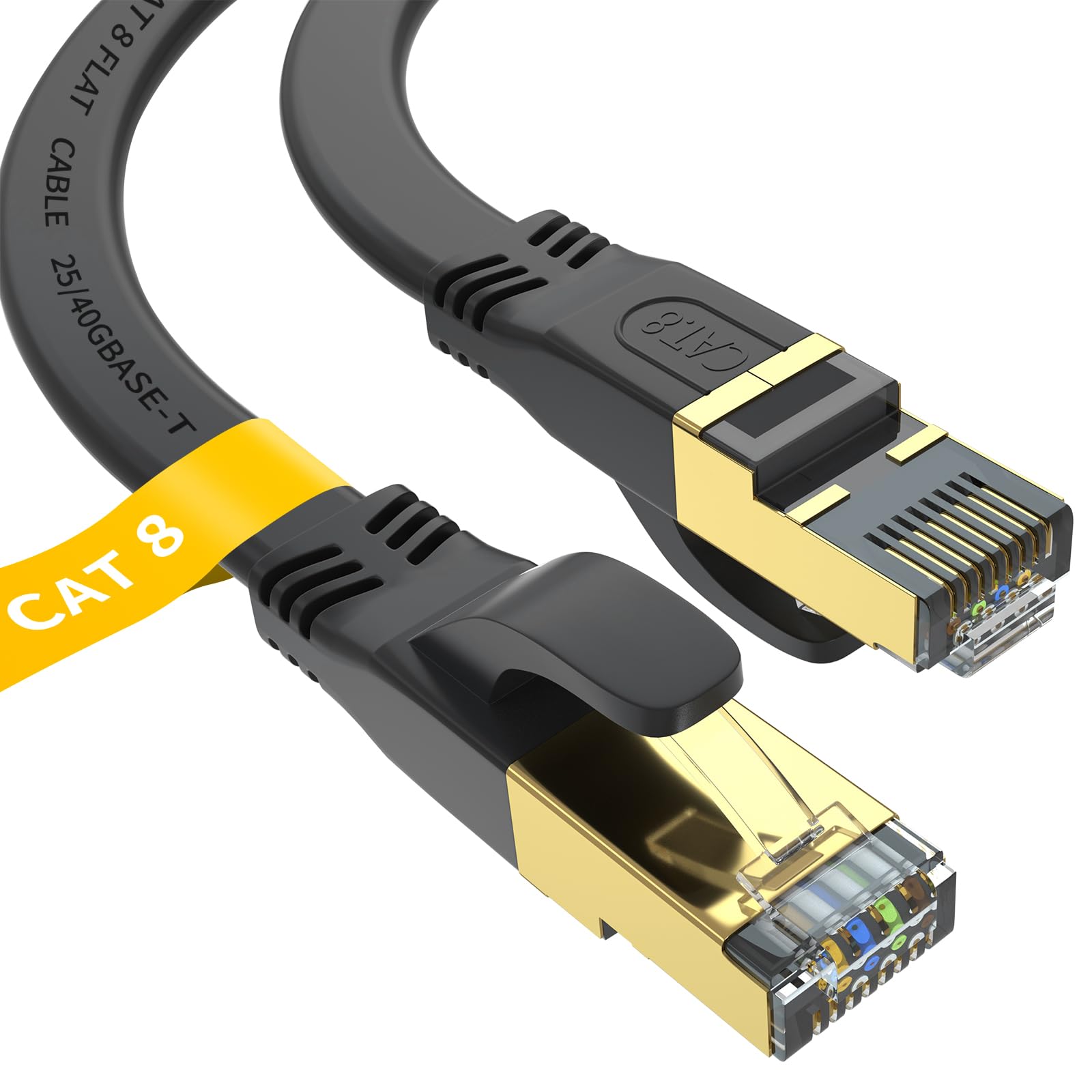 Cat 8 Ethernet Cable 15 FT, Outdoor&Indoor High Speed Heavy Duty Network LAN Internet Cable,SFTP Gold Plated RJ45 40Gbps 2000Mhz Patch Cord, for Modem