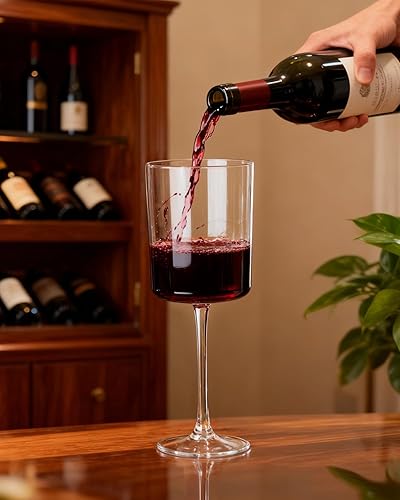 Miniatura 8 de Ciaell Paquete de 12 copas de vino de plástico transparente  Copas de vino desechables de 10 onzas con tallo para fiestas, bodas, piscina, aire