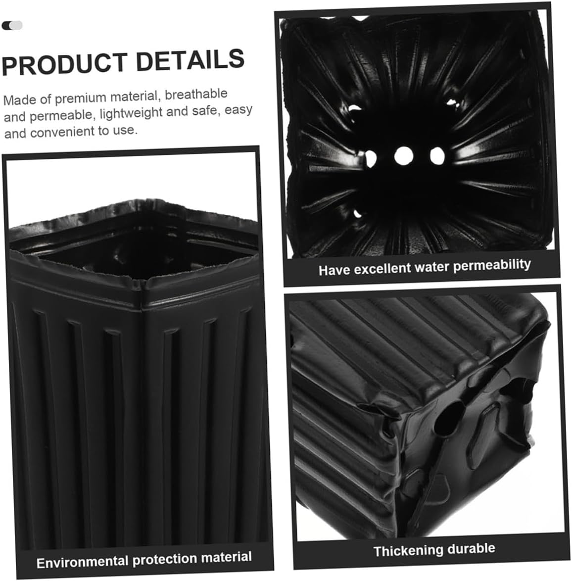 50pcs Thickened Black Planting Nursery Cups 9x29cm Long Nutrition Grow Bags for Citrus Orange Seedling Garden Supplies