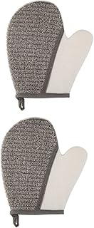 Minkissy Exfoliating Luvas Corporal Esponja Almofadas Dois Lados Banho de Banho de Lavagem de Flax Luvas de Massagem de Corpo Morto Removedor de Morto para Chuveiro Spa Massagem