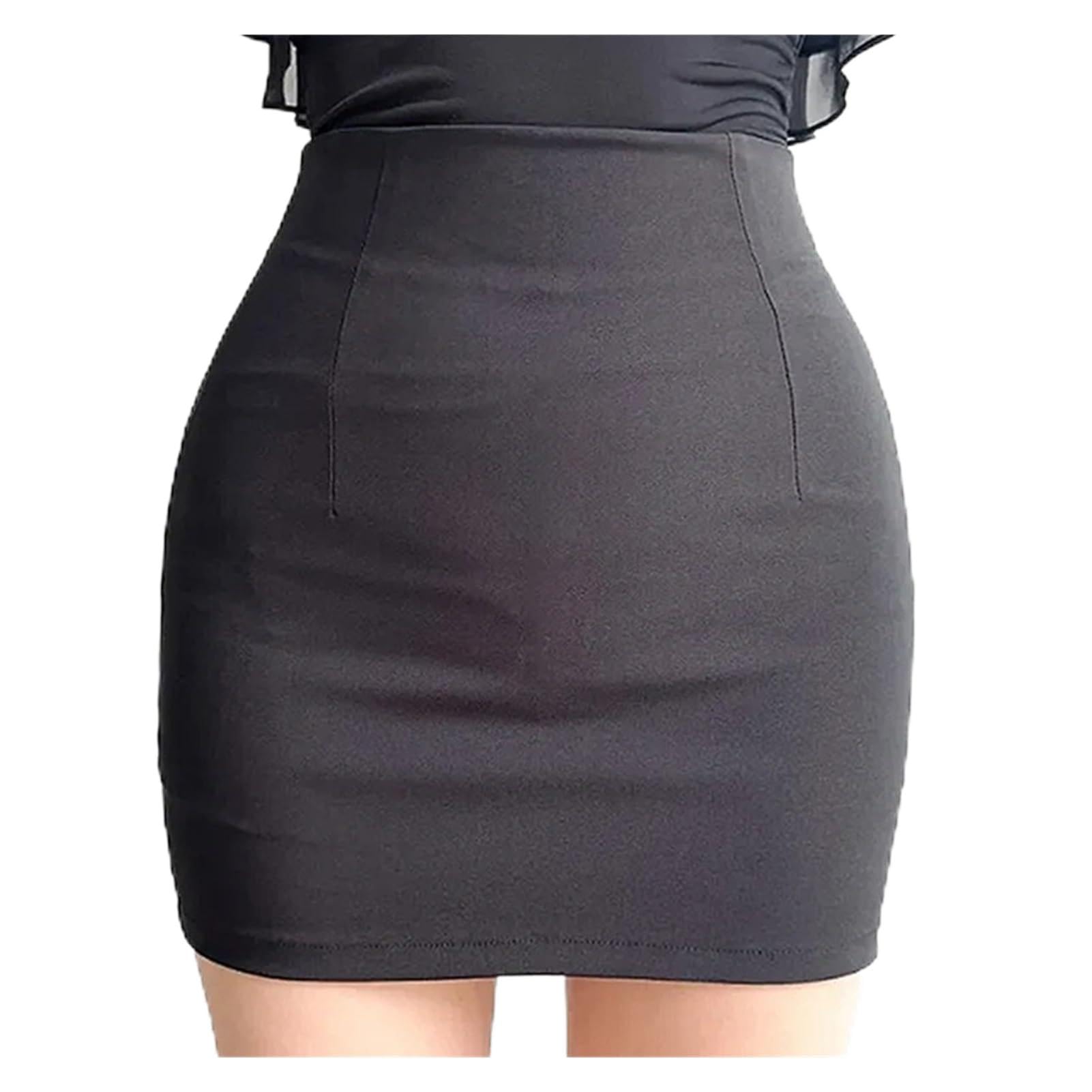 Spring Summer High Waist Slim Fit OL Tight Bodycon Ort Skirt Versatile Body Length A Line Skirt