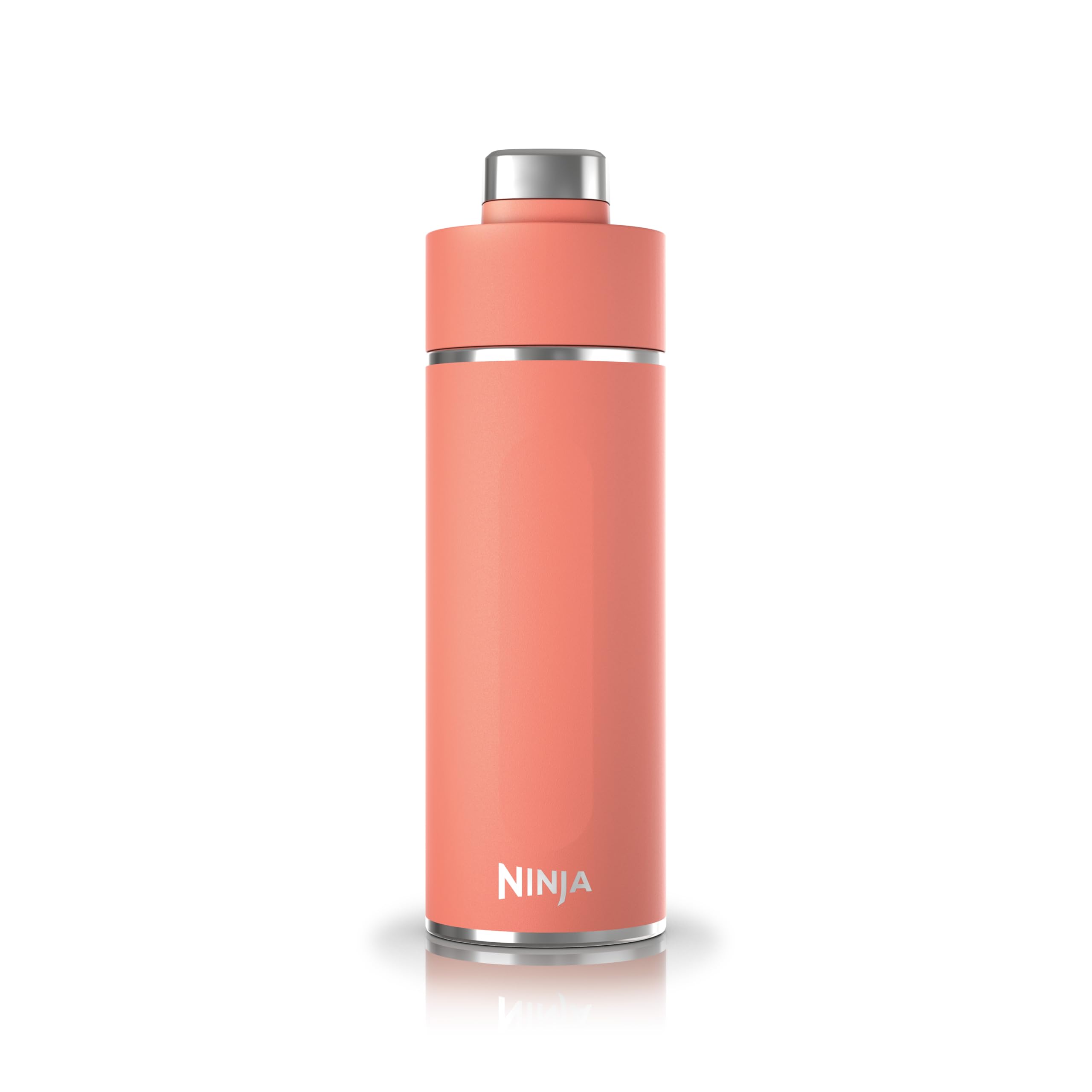 Ninja Thirsti Water Bottle and Flask 530 ML with Leak-Proof Lid, Designed for Carbonated, Hot & Cold Drinks, Ideal for Travel & Sports, Triple Insulated, Stainless Steel, Coral, DW1801EUUKPE product image