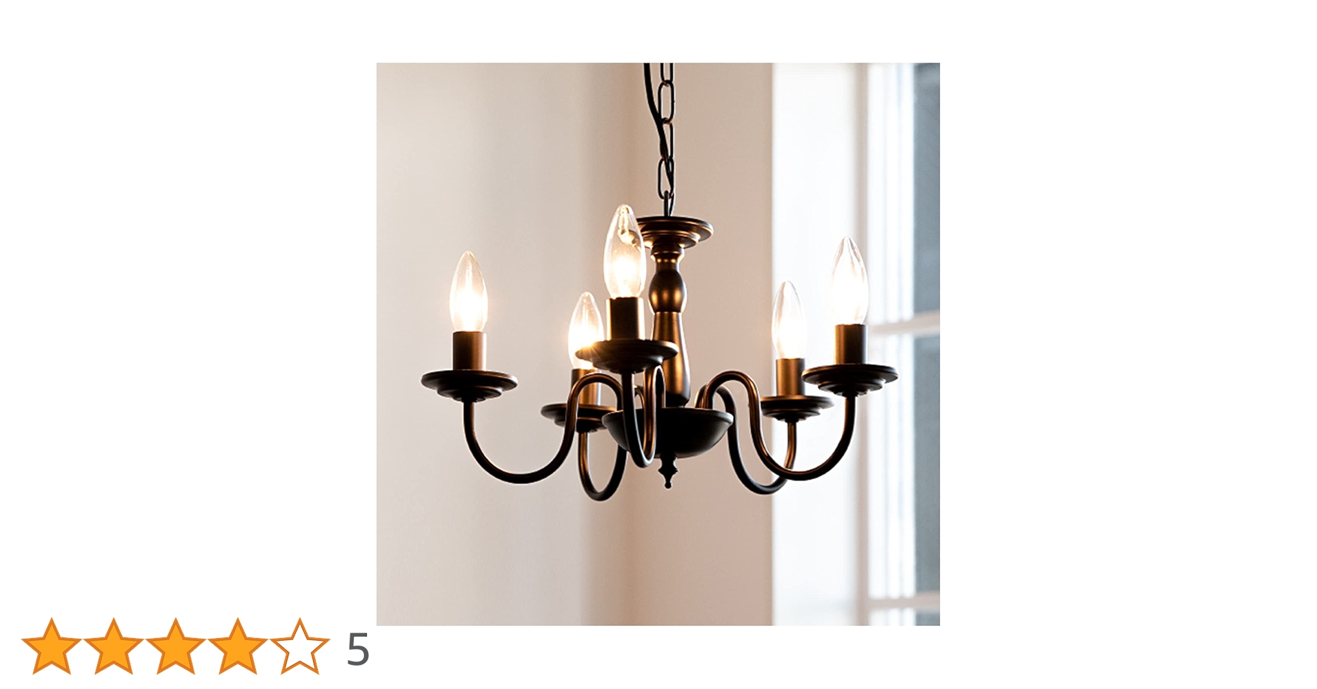 Amazon.co.jp : Chende シャンデリア レトロ 5灯 照明 LED 対応