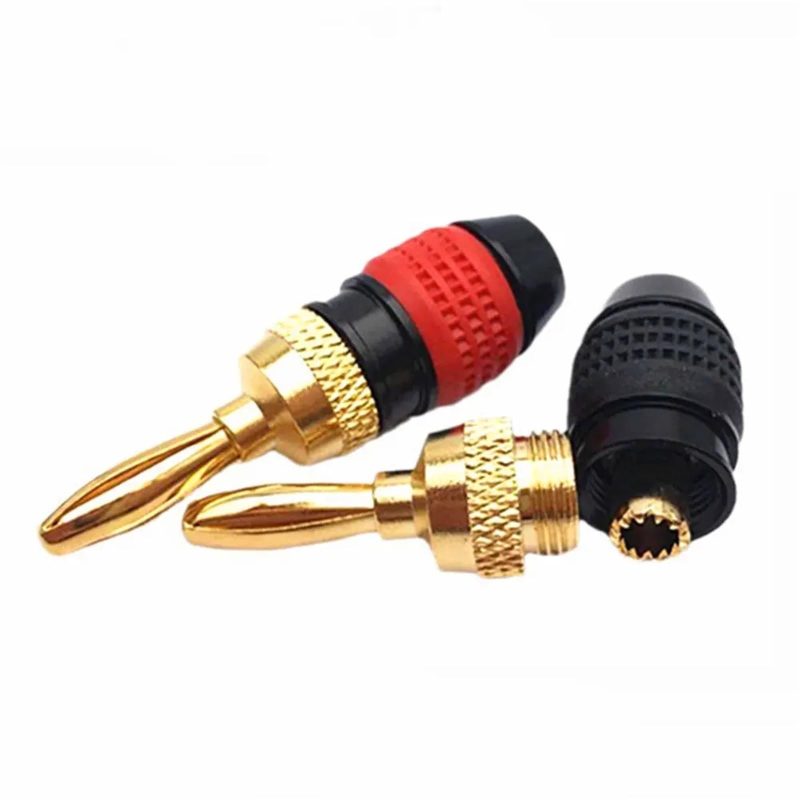 4/12/50 pièces fiches Banane for Fil de Haut-Parleur plaqué Or Haut-Parleur amplificateur connecteurs de fiche Banane(50 Pieces)