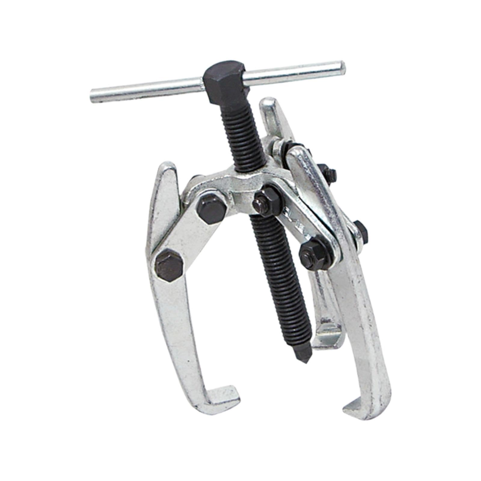Okiyakusama Bearing Puller Jaw Puller Removing Tool Multipurpose T Shaped Thread for Slide Gears Pulley and Flywheel Pump Pulley Remover, 3 Jaws 10 to 80mm