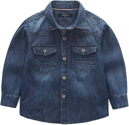 baby boy blue jean shirt