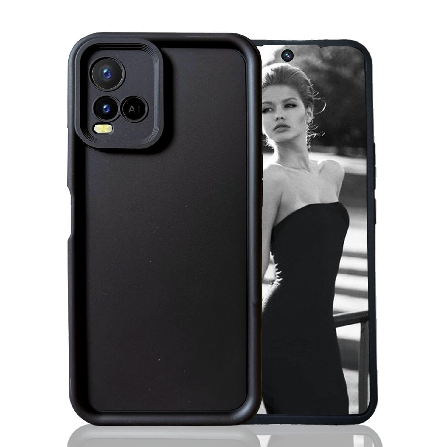 KC Back Cover for Vivo Y21, Y21T, Y21A, Y21e, Y33s & Vivo Y33T - Shockproof Soft Bumper Silicone Case with New Camera Protection (Black) (B0D1QKDF6R) Amazon Price History, Amazon Price Tracker