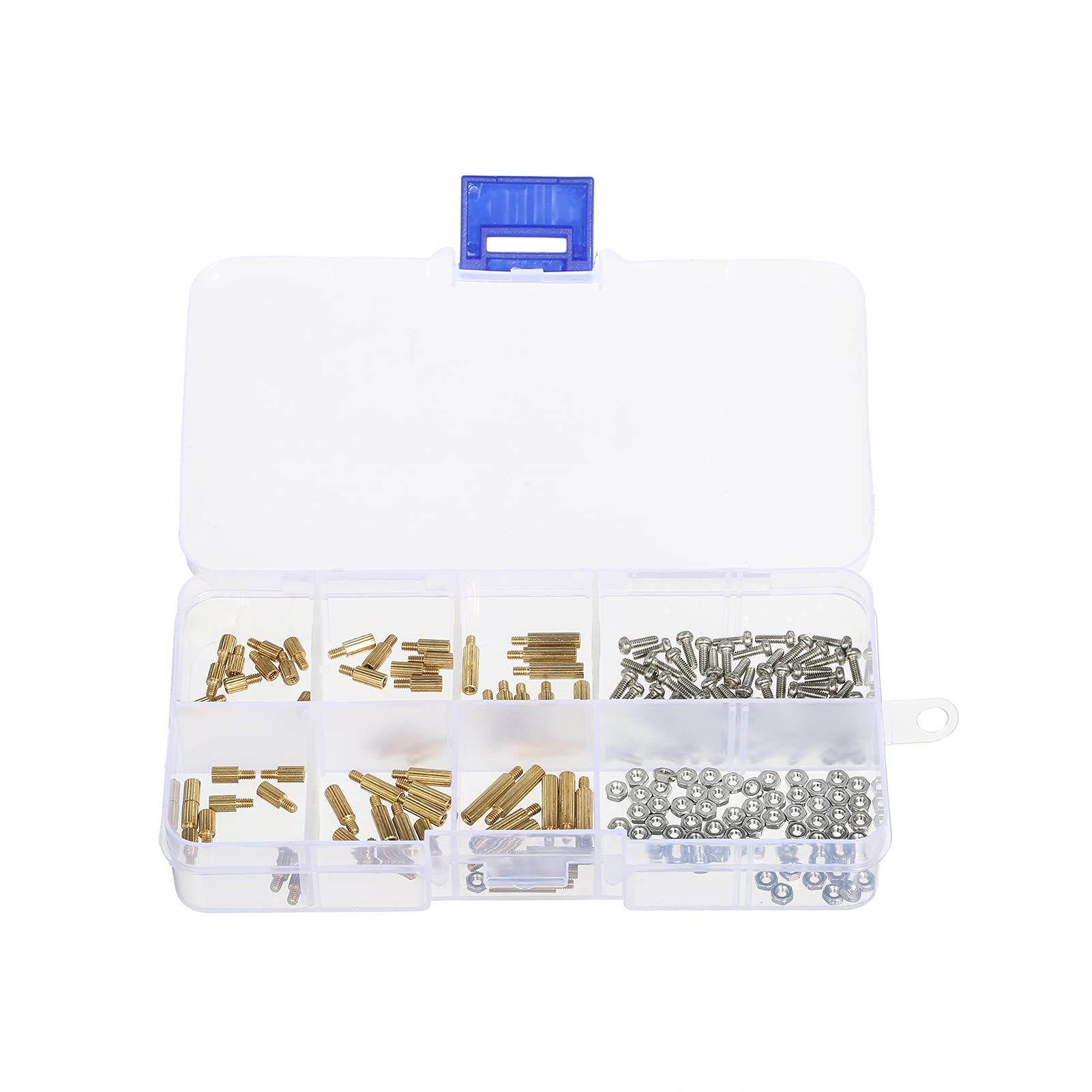 Decdeal 180-Piece M2 Male and Female Hex Brass Spacers Assortment Kit Motherboard Standoffs with Screws and Nuts for PCB Computer Case PC Motherboard Replacement for Respberry Pi Associated Components