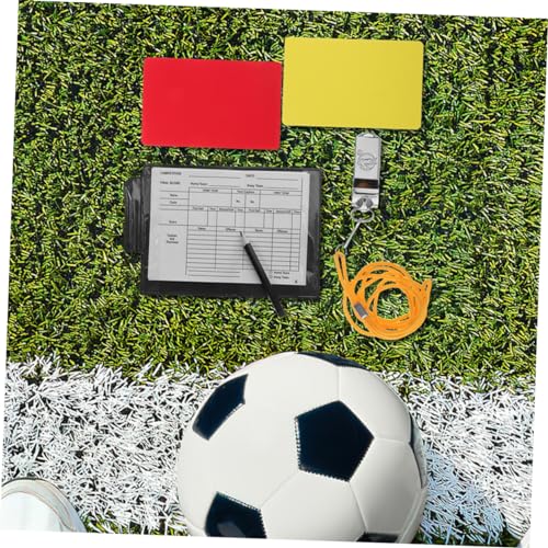Kit esencial para árbitro de fútbol con tarjetas y silbatos miniatura 5