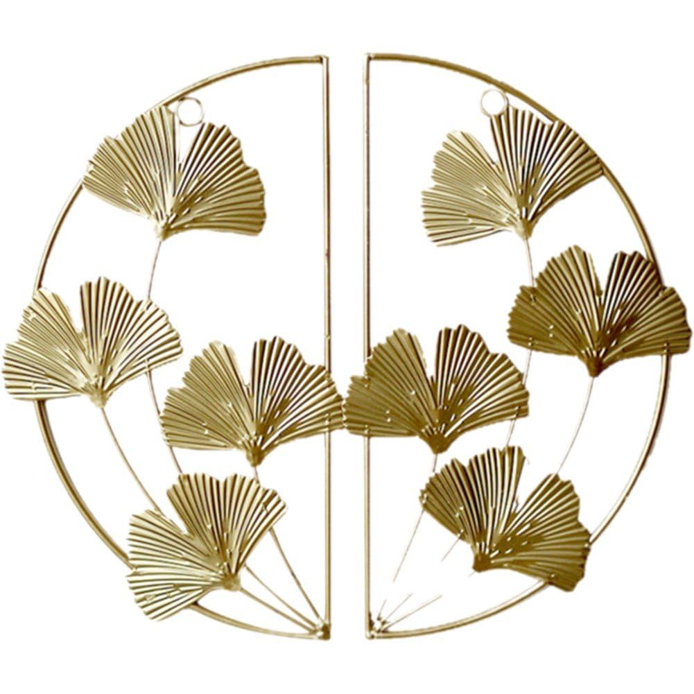 Art mural ginkgo en fer nordique pour interieur premium