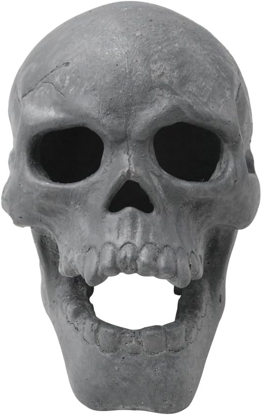 Stanbroil Fire Pits 9" Imitated Human Skull Decoration for Indoors Outdoors Campfire, Fireplace, Halloween Party Decor, 1 Pack - Patent Pending