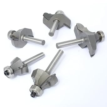 Classical Ogir Router Bit Set of 5 1/4 Shank Ogee Edging Cutter for Wood Profiling Routing Molding