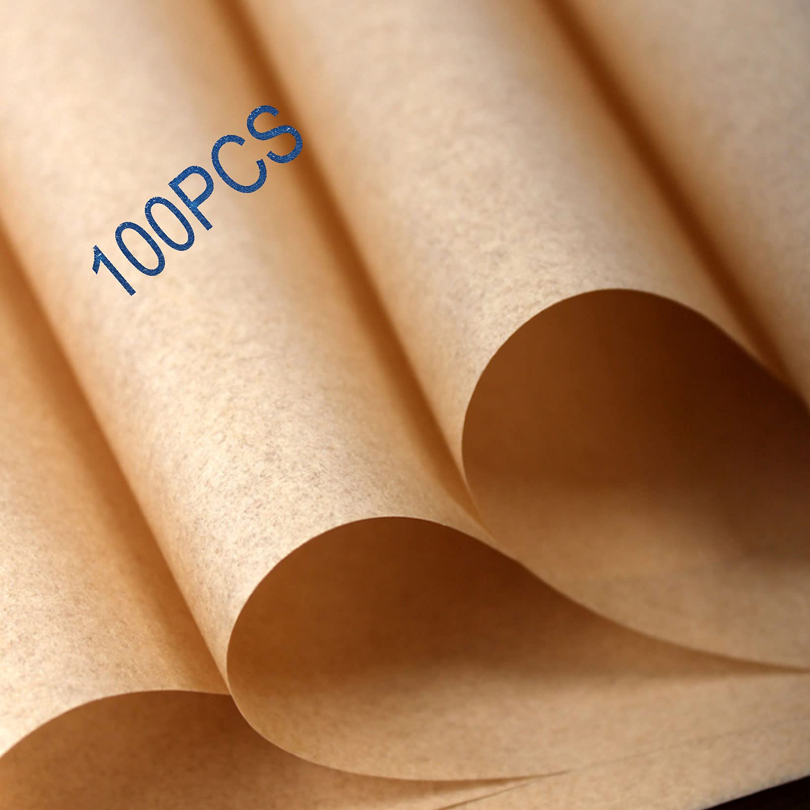 Unbleached Parchment Paper Sheets - 13x9 Inches, 100 Count, Non-Stick For Baking, Freezer & Oven