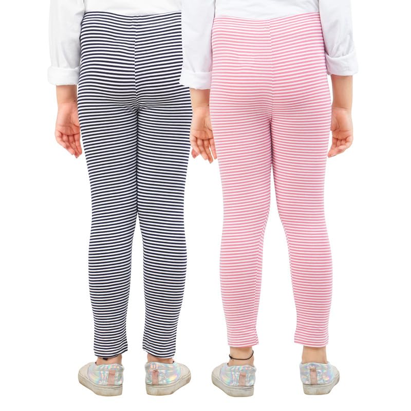 Image of ARIEL Cotton Printed Non-Transparent Regular Fit Ankle Length Leggings for Girls
