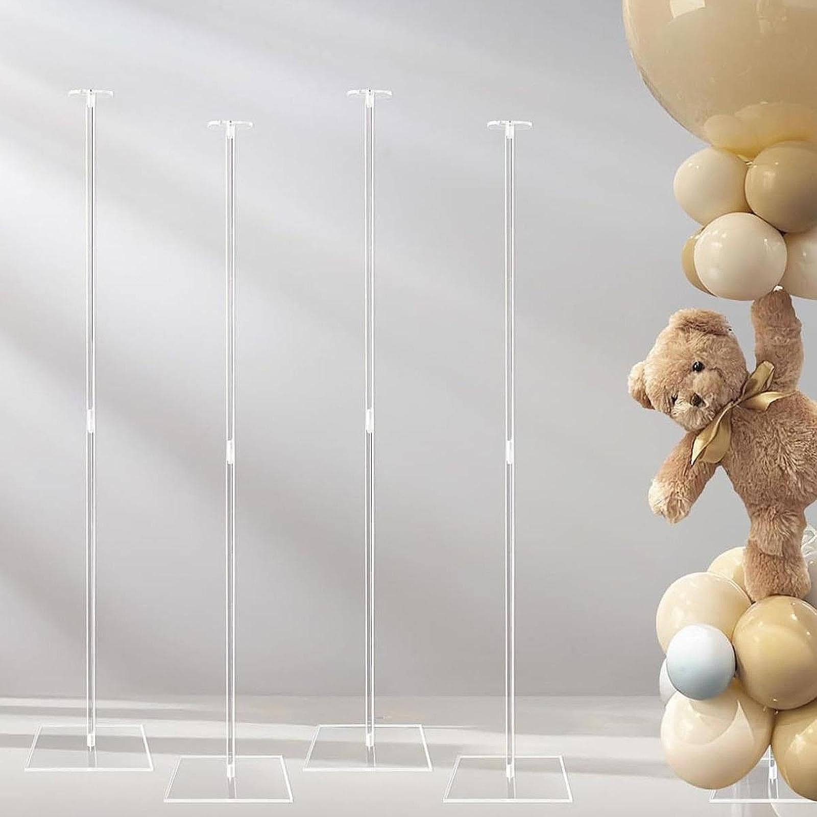 Set di 4 Supporti per Palloncini Riutilizzabili con Base per Feste di Compleanno, Ringraziamento Shower.