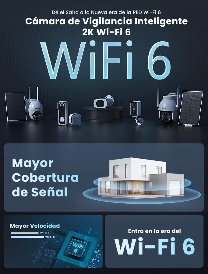 Cámaras de vigilancia exterior para jardín y hogar con sensor solar AOV 24/7 4