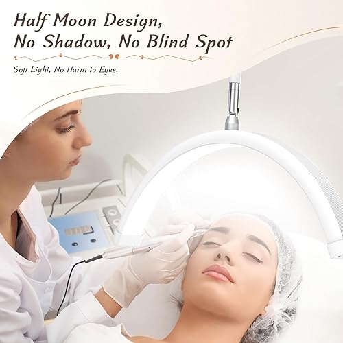 Miniatura 6 de Luz de media luna con abrazadera, lámpara de mesa LED de manicura, lámpara de escritorio para escritorio de uñas, extensiones de pestañas, cuidado