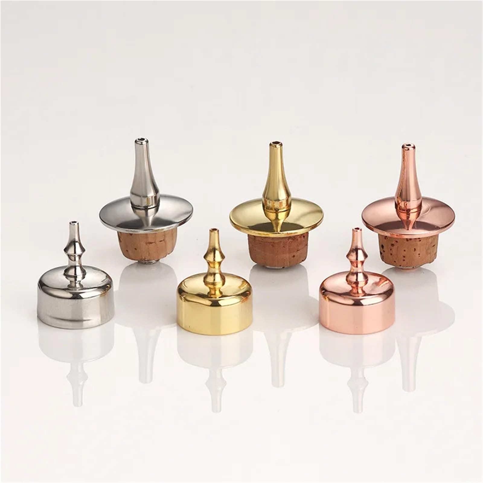 Bouchons de vin 6 pièces bouchon bouteille amère d'essence goutteur liqueur Dasher hauts ensemble Cocktail for garder le Champagne frais(Mixed)