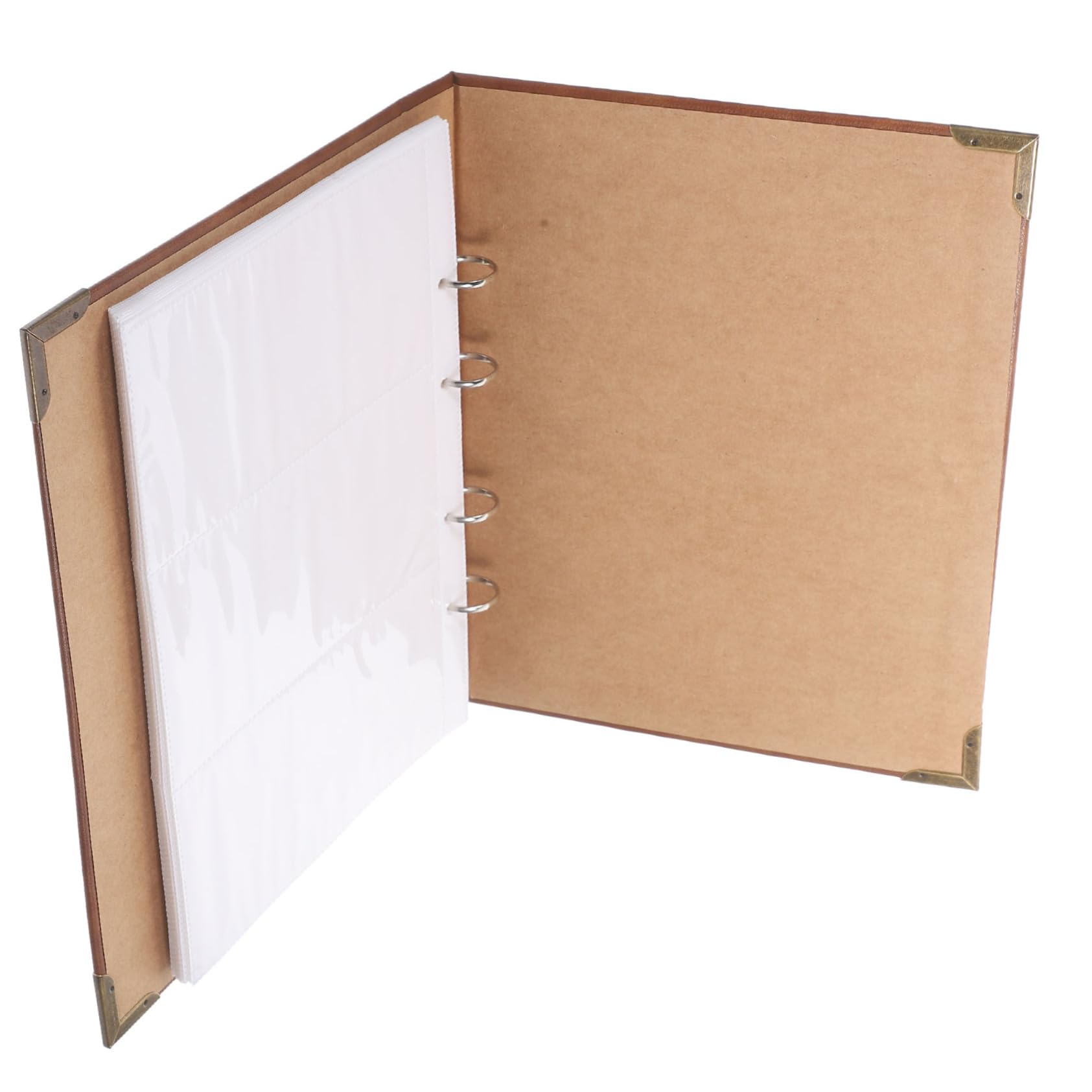 NUOBESTY Geldschein Album aus Pu und Edelstahl Kleines Ordner für Sammelalbum Transparentes Design Wiederverwendbar und Abwischbar Exquisit Verarbeitet