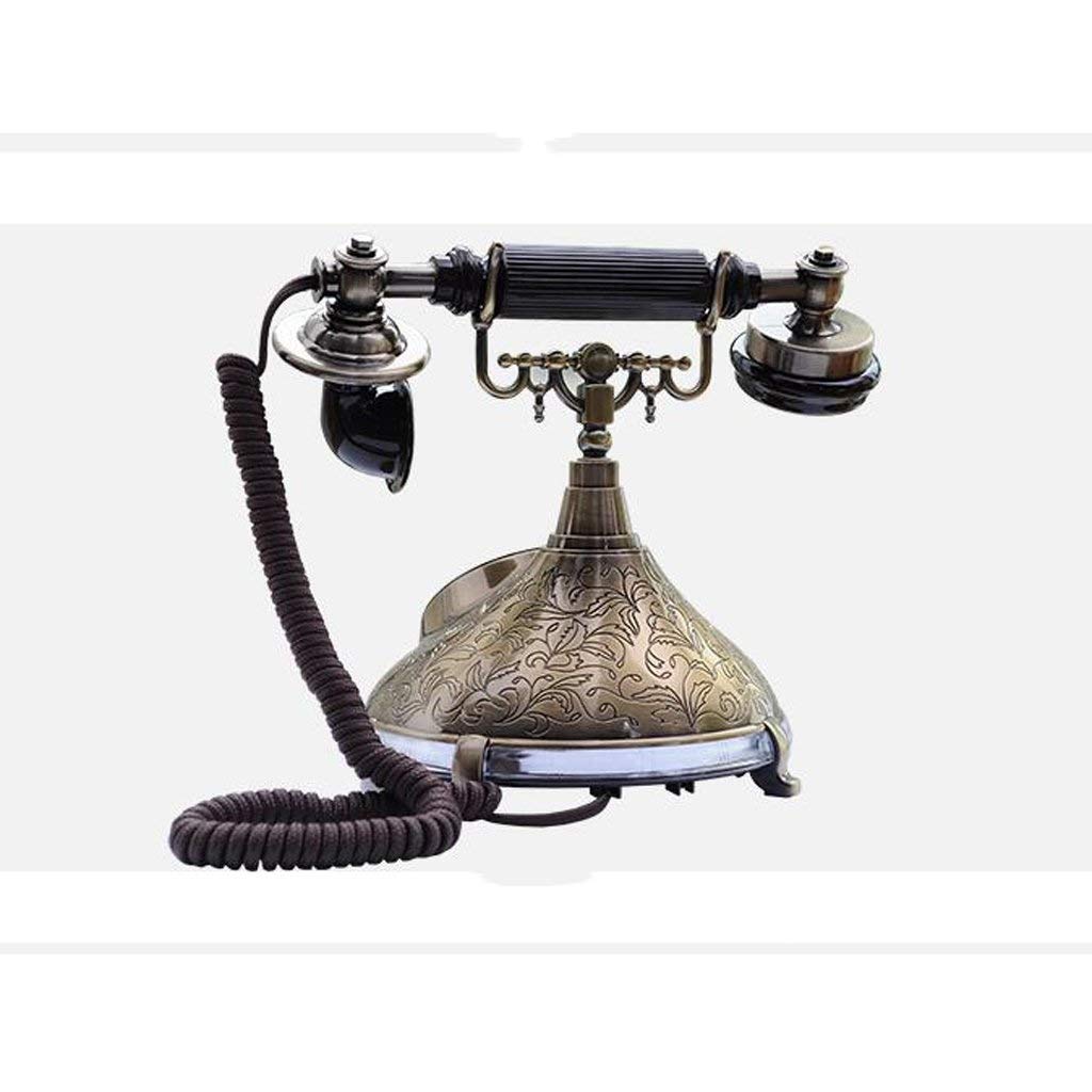 Antyczny telefon stacjonarny, cyfrowy telefon vintage, klasyczny europejski telefon stacjonarny retro z wiszącym zestawem słuchawkowym do wystroju domu, hotelu, biura