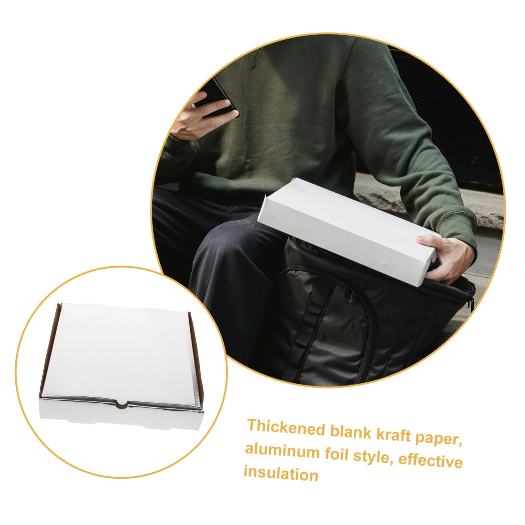 OFFSCH Restaurant Pizza Boxes Thicken Pizza Wrapping Box Bulk Take Out Containers