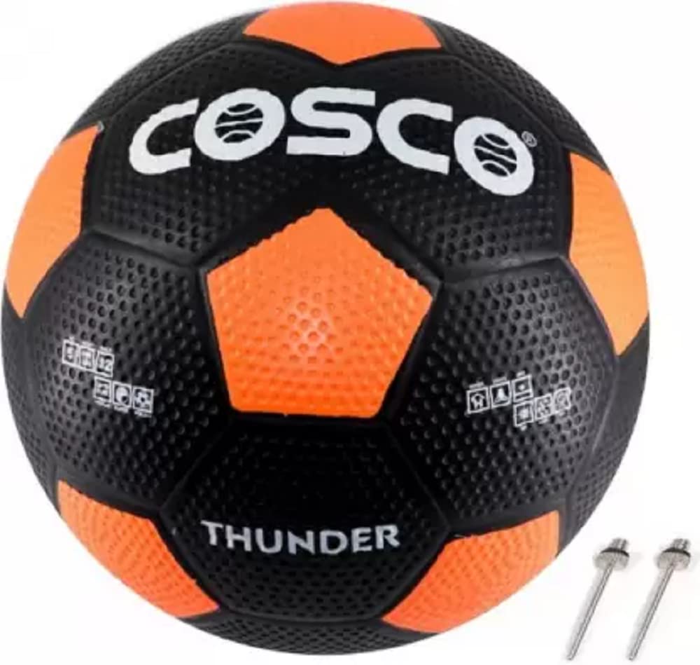COSCO Thunder New Football Orange Color with 2 Niddle Football - Size 5 (Pack of 1) (B0BV9W6MWN) Amazon Price History, Amazon Price Tracker