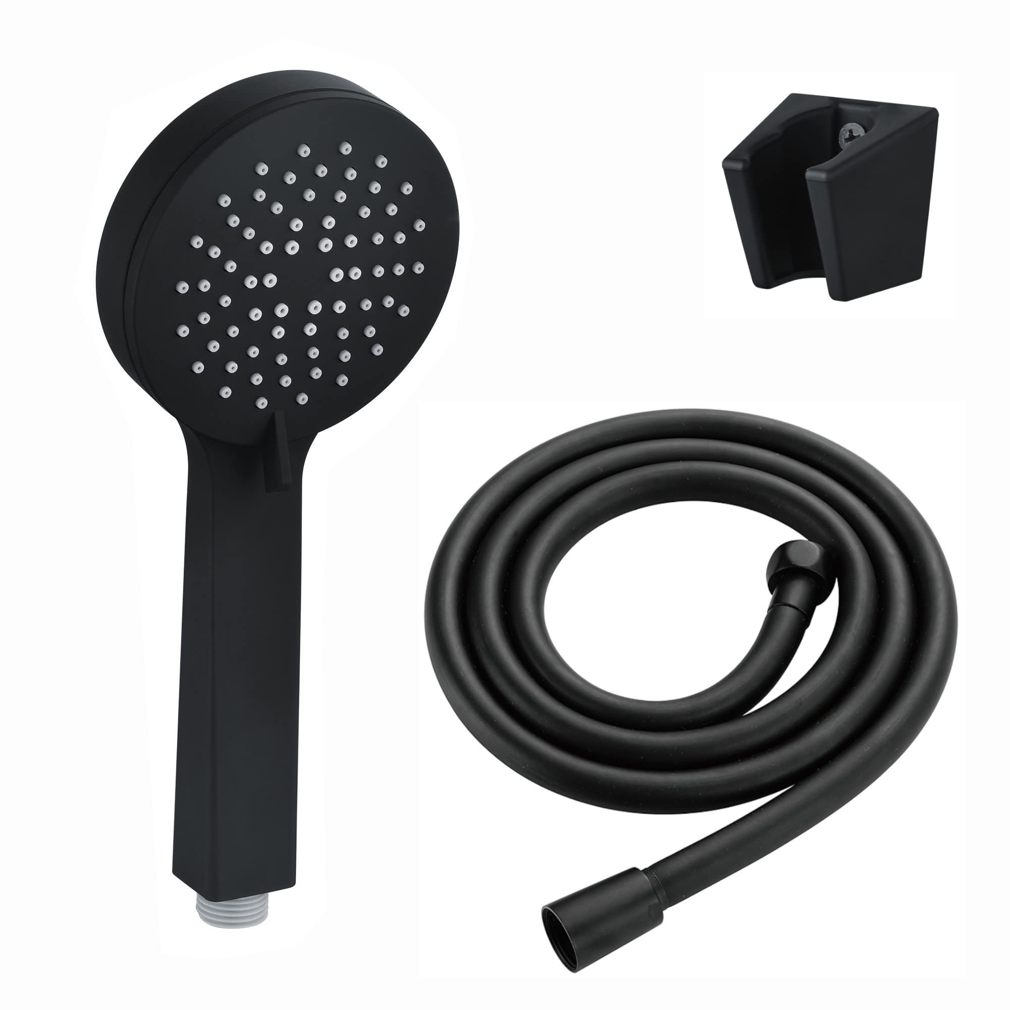 Enki Black Eh023, Contemporary Handheld Shower Head & Hose Kit, High Pressure Shower Heads, Modern Design, Easy Clean & Easy To Install, Standard Uk Fitting