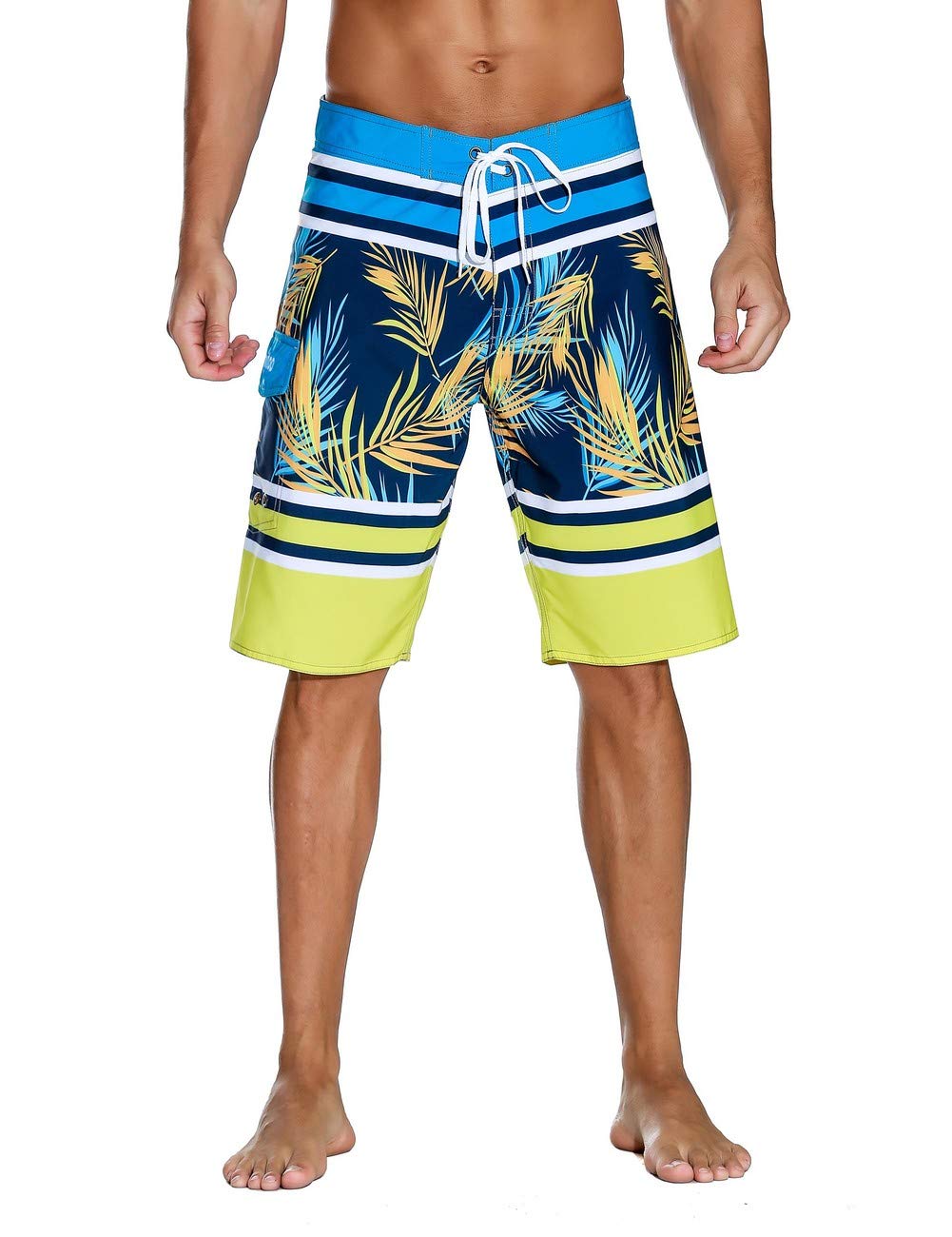 Men's Bathing Board Trunks Beach Shorts Holiday Hawaiian Colorful Striped-image-3