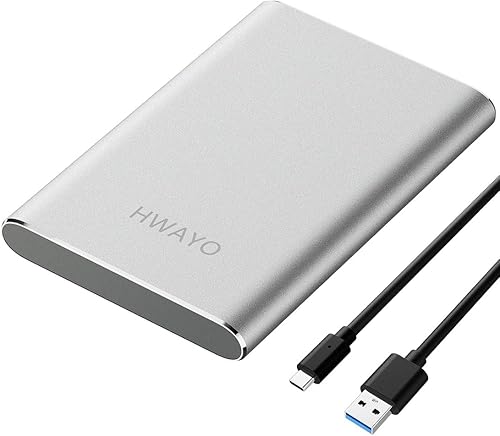 Disco duro externo portátil de 120 GB, USB3.1 Gen 1 tipo C ultra delgado de 2.5 pulgadas, almacenamiento HDD compatible con PC, computadora de