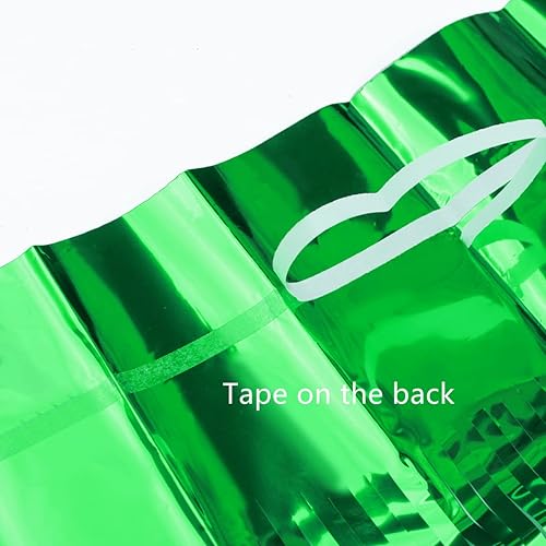 Miniatura 6 de i-CHONY 2 Piezas Cortinas de Flecos de Lámina de Oropel Metálico Dorado Champán de 3.2 pies x 8.2 pies, Telón de Fondo para Cabina de Fotos para