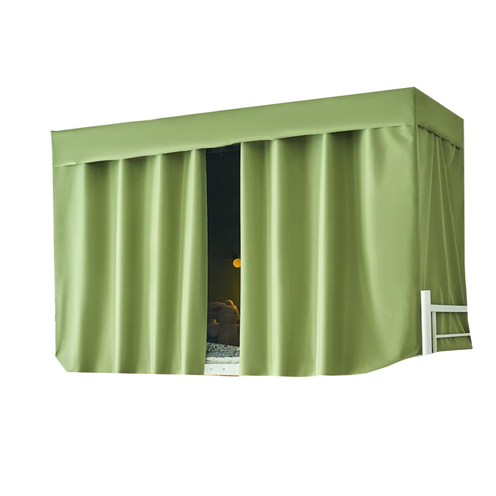 Cortina de cama litera de estudiantes protectora y toldo opaco verde de 1.2M