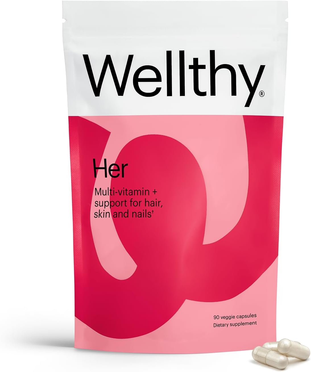 Her Women’s Multivitamin - Vegan Multivitamin for Women with All Natural Ingredients for Healthy Hair, Skin, & Nails - Support Your Health & Beauty with Essential Micronutrients - 90 Capsules