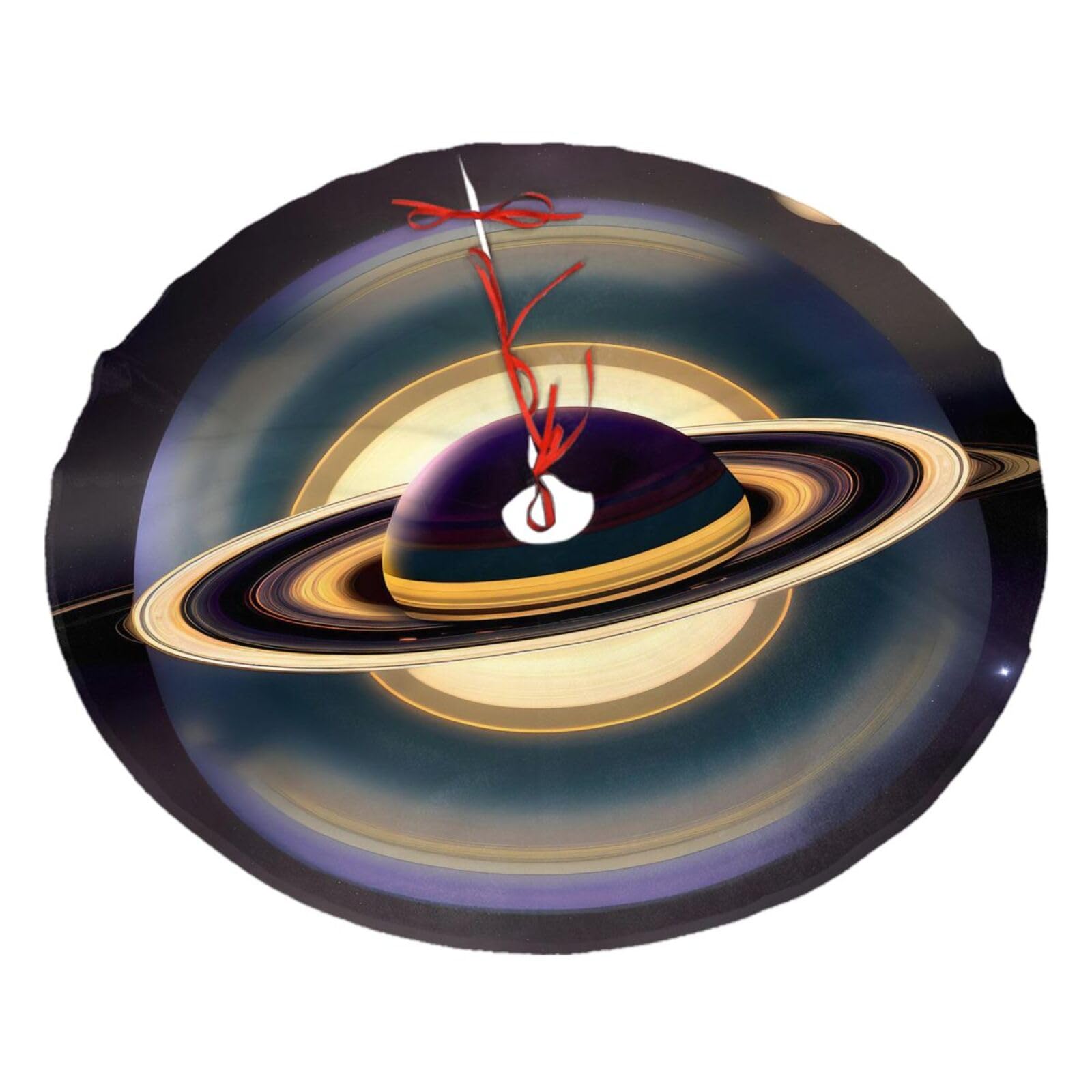 Beautiful Saturn Printed Christmas Tree Skirt Christmas Plush Tree Skirt 36 inches (about91 cm) ChristmasIndoor and Outdoor